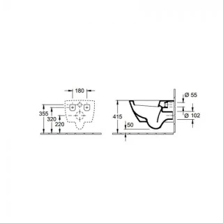 Vas WC suspendat Villeroy & Boch Subway 2.0 56x37xH42 cm