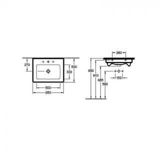 Lavoar Villeroy&Boch Venticello pentru mobilier 65x50 cm