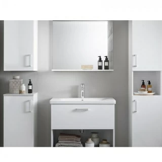 Oglinda Kolpasan Evelin  cu etajera 80xH70 cm alba