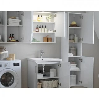 Dulap Kolpasan Evelin inalt suspendat 2 usi si polita 170cm alb