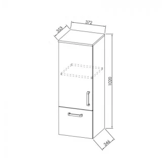 Dulap Kolpasan suspendat Evelin 102cm gri