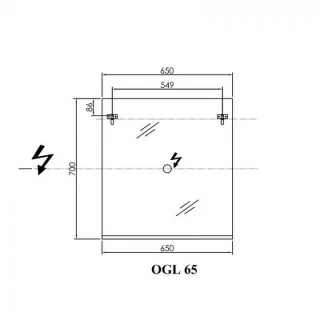 Oglinda cu etajera Kolpasan Lana 80xH70 cm gri