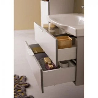 Set PROMO mobilier si lavoar Kolpasan Lana gri 65x49xH57 cm