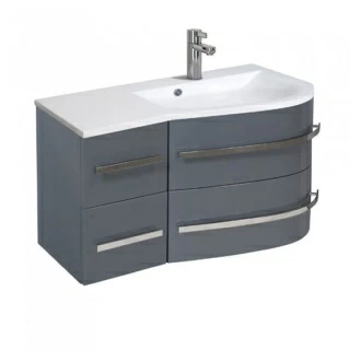 Lavoar Oristo Opal dreapta alb lucios 90x45 cm, cuva dreapta