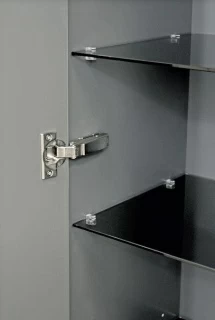 Dulap inalt suspendat Oristo Opal gri lucios 35x30xH110 cm