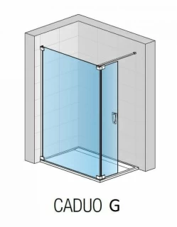 Cabina dus Walk-In Cadura CADUO 100XH200 cm profil auriu