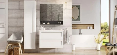 Lavoar Oristo Beryl 80x46 cm marmura compozita