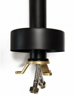 Baterie cada si dus Besco Illusion freestanding negru mat