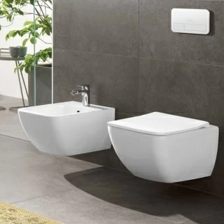 Set PROMO Vas WC Suspendat Villeroy&Boch Legato Rimless DirectFlush capac SoftClose Quick release alb 56x37,5xH35,5 cm