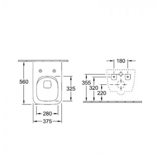 Set PROMO Vas WC Suspendat Villeroy&Boch Legato Rimless DirectFlush capac SoftClose Quick release alb 56x37,5xH35,5 cm