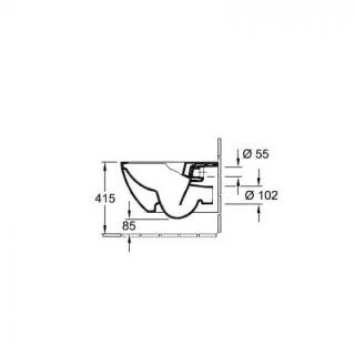 Set PROMO Vas WC Suspendat Villeroy&Boch Legato Rimless DirectFlush capac SoftClose Quick release alb 56x37,5xH35,5 cm