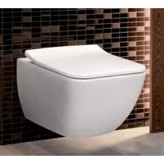Set PROMO Vas WC Suspendat Villeroy&Boch Legato Rimless DirectFlush capac SoftClose Quick release alb 56x37,5xH35,5 cm