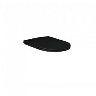Set vas wc Rak Ceramics Feeling Rimless negru mat 52x36XH32 cm si capac 