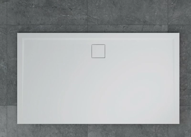 Cadita dus SanSwiss Livada W20AL 120x90xH3,5 cm marmura sintetica alba
