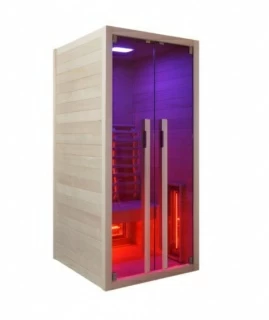 Sauna infrarosu Sanotechnik Ruby 2 lemn canadian 120x100xH195 cm cromoterapie