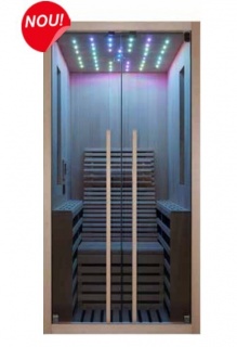 Sauna Sanotechnik Carbon 1 brad canadian 130x100xH195 cm LED Starlight 130x100xH195