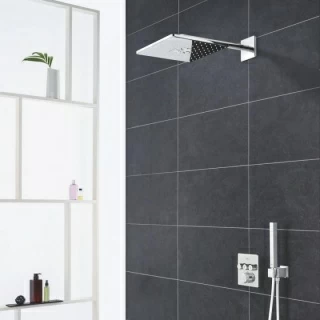 Set dus Grohe Rainshower 310 SmartActiv Cube cu para fixa si brat 142 mm