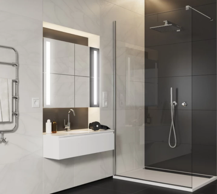 Cabina dus walk-in Sanswiss Easy STR4PX 80xH225 cm
