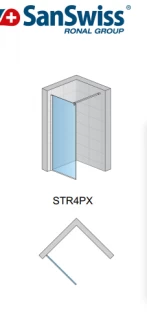 Cabina dus walk-in Sanswiss Easy STR4PX 120xH225 cm