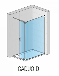 Cabina dus Walk-In Cadura CADUO 140XH200 cm profil auriu sticla Shade