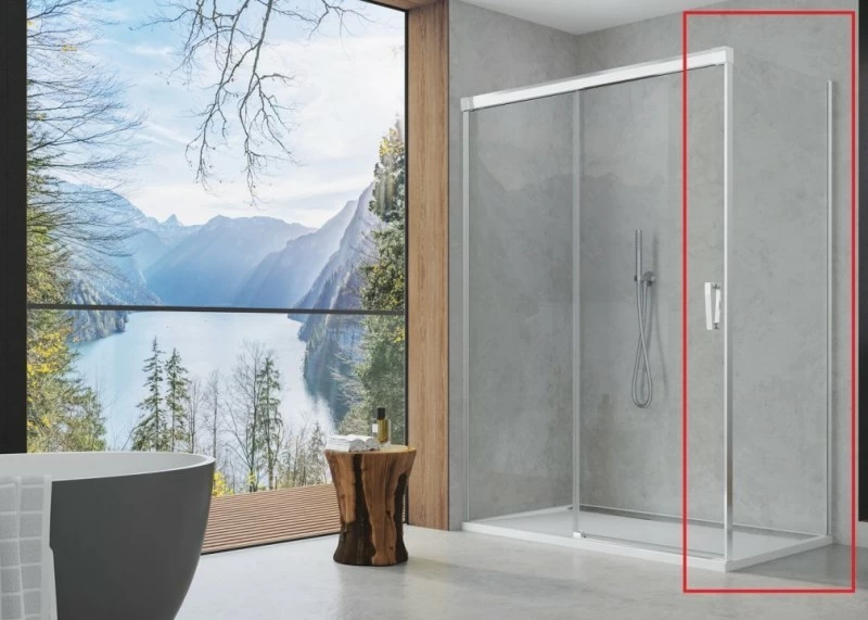 Perete lateral SanSwiss Cadura CAST 100 x H200 cm sticla Shade