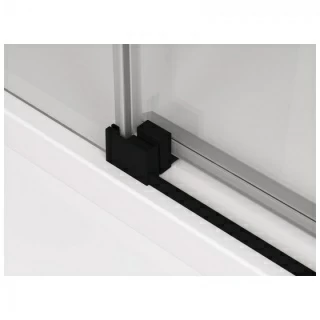 Usa de nisa culisanta SanSwiss Cadura CAS2 110xH200 cm profil negru mat