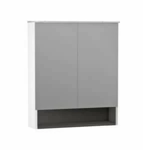 Dulap cu oglinda Oristo Beryl 80,2x71xH15, 2 usi alb mat