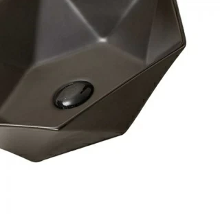 Lavoar pe blat Fluminia Black Diamond negru 49x49xH12 cm