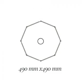 Lavoar pe blat Fluminia Black Diamond negru 49x49xH12 cm