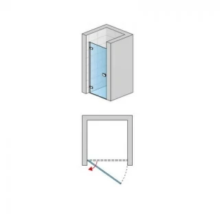 Usa de nisa pivotanta Sanswiss Escura ES1C 80xH200 cm