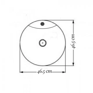 Lavoar pe blat Fluminia Ibiza Grande New 46,5x46,5xH15,5 cm
