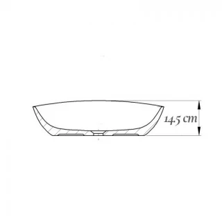 Lavoar pe blat Fluminia Tamisa 57x41XH14,5 cm