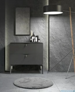 Set PROMO baza lavoar Oristo Siena negru mat si lavoar Amelia 80x45xH55 cm 