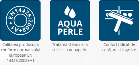 Perete lateral SanSwiss Escura EST1, 90xH200 cm