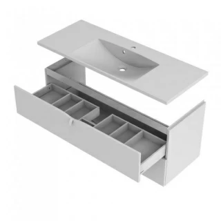 Set PROMO baza lavoar Oristo Siena alb si lavoar Amelia 120x45xH55 cm