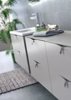 Set PROMO baza lavoar Oristo Siena gri mat si lavoar Amelia 120x45xH55 cm