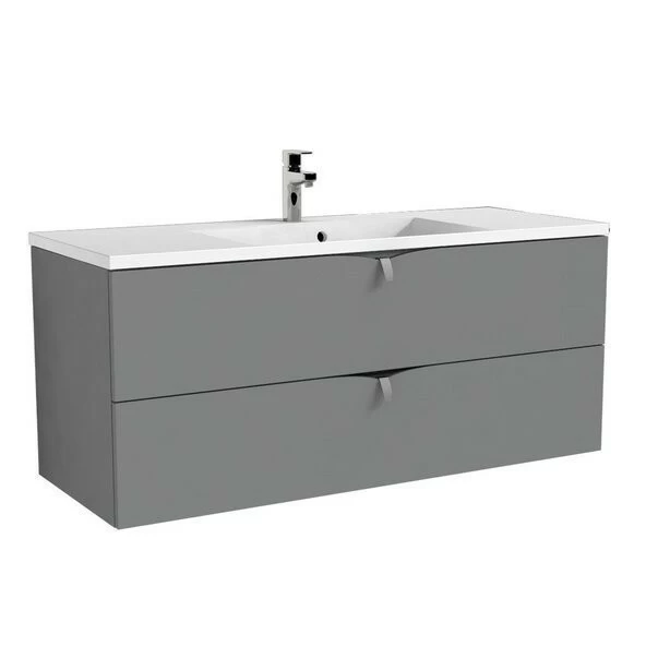 Set PROMO baza lavoar Oristo Siena gri mat si lavoar Amelia 120x45xH55 cm