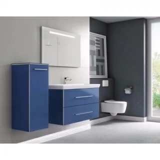 Dulap suspendat Villeroy&Boch Avento stanga 35x37xH89 cm negru lucios