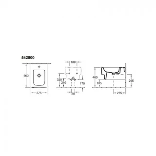 Bideu suspendat Villeroy & Boch Memento Ceramic Plus 56x37,5xH27,5 cm