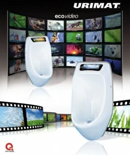 Pisoar fara alimentare cu apa Holdmann, Urimat Eco cu display video LCD  