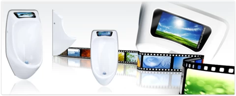 Pisoar fara alimentare cu apa Holdmann, Urimat Eco cu display video LCD  