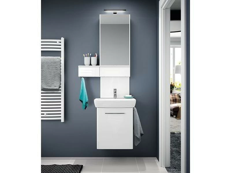 Set PROMO baza lavoar si lavoar Geberit Selnova Square 36x28xH70 cm alb lucios