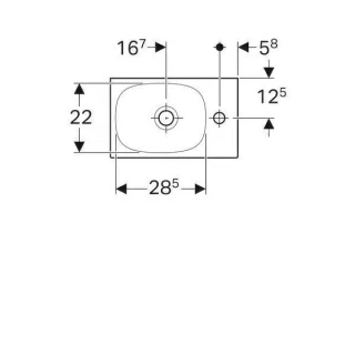 Set PROMO baza lavoar si lavoar R Geberit Acanto 40x25xH79cm negru