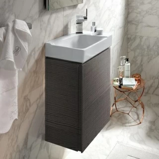 Set PROMO baza lavoar si lavoar Geberit Xeno² R 40x28xH65 cm gri