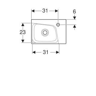 Set PROMO baza lavoar si lavoar Geberit Xeno² R 40x28xH65 cm gri