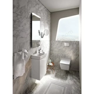 Set PROMO baza lavoar si lavoar Geberit Xeno² L 40x28xH65 cm alb lucios