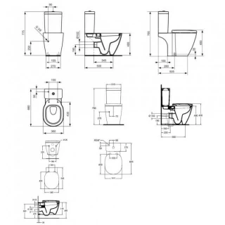 Set PROMO Vas WC Ideal Standard Connect 66x36 cm cu rezervor si capac inchidere lenta