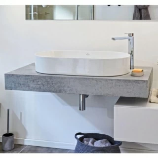 Blat Ideal Standard Adapto pentru lavoar 105x50,5xH12 cm gri pietris