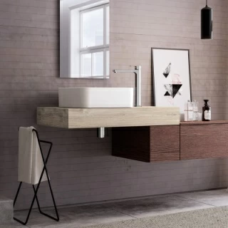 Blat Ideal Standard Adapto pentru lavoar 105x50,5xH12 cm gri pietris