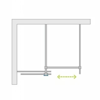 Cabina dus Radaway Furo Black Kdj RH 100x110xH200 cm, stanga